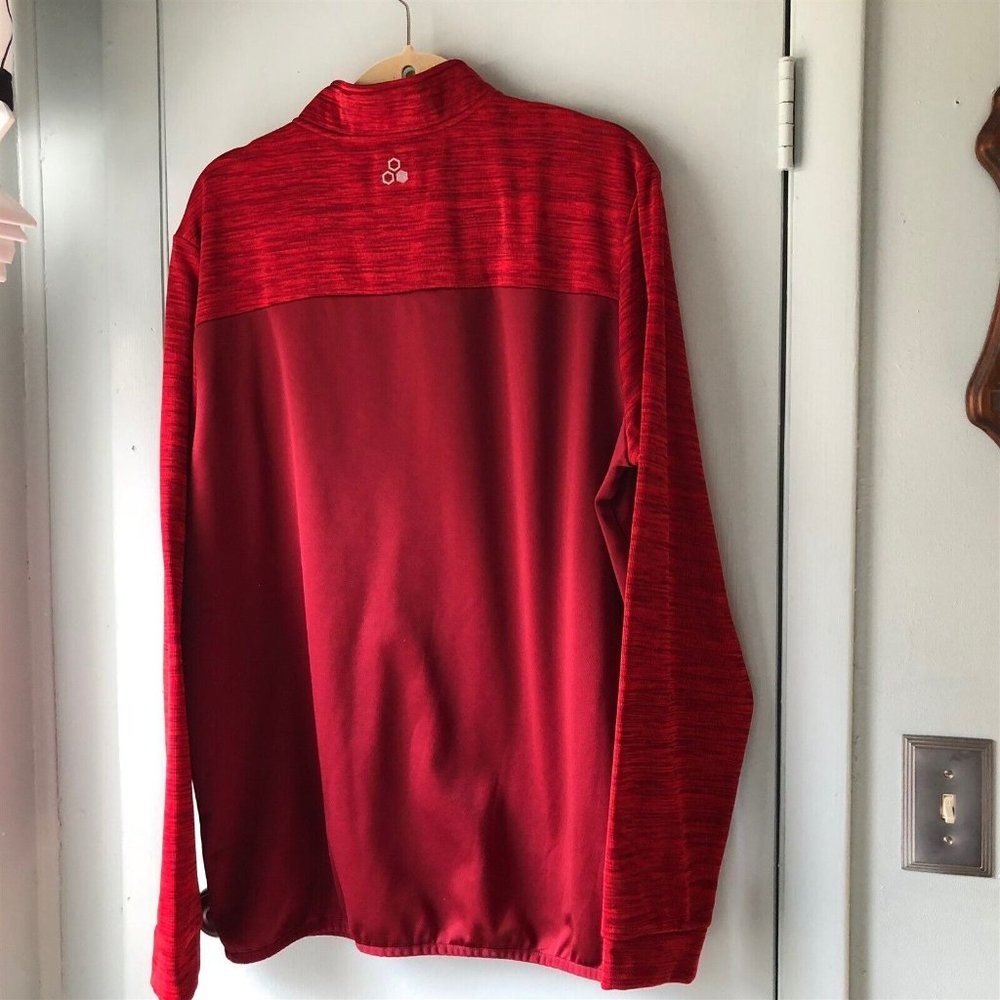 Tek Gear Warm Tek Quarter Zip Red Fleece Textured - image 6